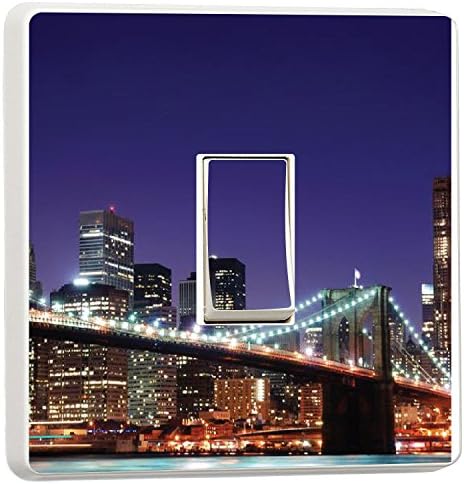 New York Brooklyn Bridge photo light switch cover sticker (7914718) Big Apple