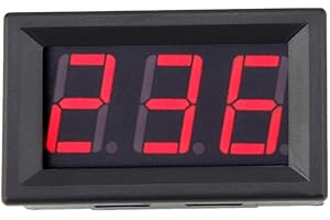 HILITAND Volt¨ªmetro digital LED AC 70-380 V V Bater¨ªa Medidor de voltaje, 1.00V