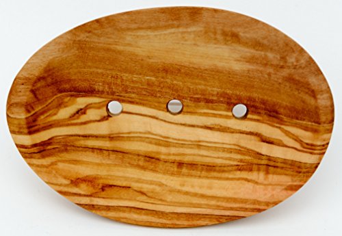 Seifenschale OVAL aus Olivenholz. Holzschale – Seifenschälchen. Geölt. 12,5 x 8,5 cm. - 2
