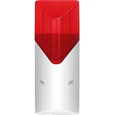 ABUS Wireless Siren Smartvest Pro FUSG45000 - White Outdoor Alarm | Powerful warning with red security light for fa&ccedil;ades, wir