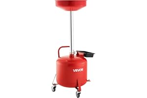 VEVOR Avloppstank för industriell vätska, 30 l med justerbar tratt hjul och verktygslåda, dränering för överföring av flytand