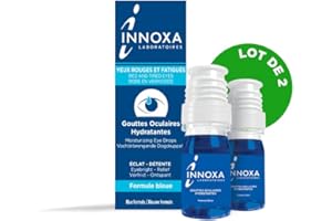 INNOXA LABORATOIRES INNOXA - Blue Formula Drops - Eye Drops - Repairs Red and Tired Eyes - Original Formula - Made in France Sterile and Without Preservatives - 10 ml - Pack of 2 x 10 ml