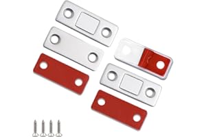 LOCKIMO Calamite per Mobili Chiusura Adesivo Chiusura Magnetica Chiusura Porta Ultra Sottile Magnetiche per Ante Mobili Magnete Chiusura Calamita per Cassetti Armadio Chiusure Cucina (2 Pezzi, Argenteo)