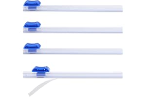 PATIKIL 4pcs Coupe-Pellicule Plastique, 12in Coupe-Pellicule Plastique à Glissement Installation Auto-Adhésive Remplacement pour Distributeur de Papier Aluminium, Papier d'emballage, Bleu