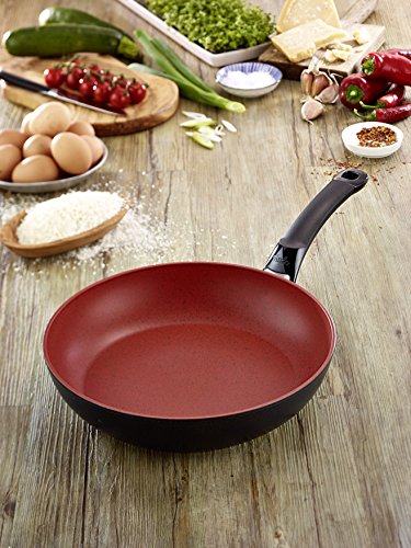 Fissler 157-303-28-100/0 SensoRed Pfanne 28cm / Pfanne Induktion /Aluminium Pfanne 28 cm Durchmesser / Induktion geeignet – Anti-Haft Pfanne, Aluminium, Rot, 48.5 x 30 x 6 cm - 4