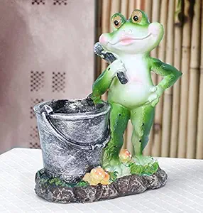 TIED RIBBONS Stylish Miniature Frog Statue | Garden Decor Animals | Garden Decor Figurines | Outdoor Decor Figurines | Christmas Decor Light