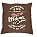 Produktbild Deko-Sofa-Kissen mit Füllung Ostergeschenk Mutter :-: Super Mama :-: als Geburtstagsgeschenk Muttertagsgeschenk oder Weihnachtsgeschenk :-: Farbe:braun