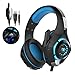 Produktbild Tophie® Gaming Headset, neueste PS4 Gaming Kopfhörer mit Mikrofon für PlayStation 4 Xbox one Mobile phone PC Tablet Natebook (Blau)
