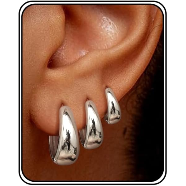 14 karaat vergulde oorbellen, set voor dames, 925 sterling