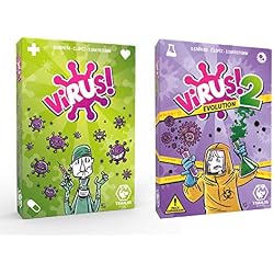 Outletdelocio. Pack Juego de Cartas Virus + Expansion Virus 2 Evolution. Edicion Española. +8 años