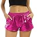Produktbild Damen Shorts Sexy UFODB Frau Sommer Kurz Hosen High Waist Yoga Sport Pants PU Leder Slim Fit Sequin Hotpants Sportshorts Leggings Sommerhosen Pocket Freizeithosen Lederhose
