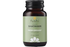 Fushi Shatavari Organic Herbal Supplement 60 Caps | Fresh-Ground Wholefood | Female Balance | Women’s Health Supplement | Ethical & Vegan