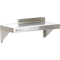 Mensola A Parete In Acciaio Inox 120x30cm - Con Ganci, Ribaltabile, Per Cucina - Foto 4