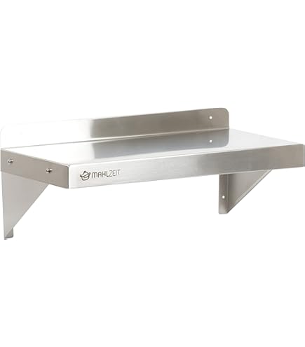 ZORRO Wandbord ZWB 100/30 | Roestvrij staal wandrek 1000x300x350 mm | 2 planken | Gastro wandmontage