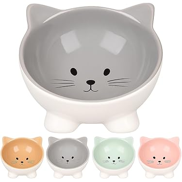 Keramik-Katzennapf Set, 3 Stück – Flach, Mit Rutschfester Matte, Schnurrhaarfreundlich