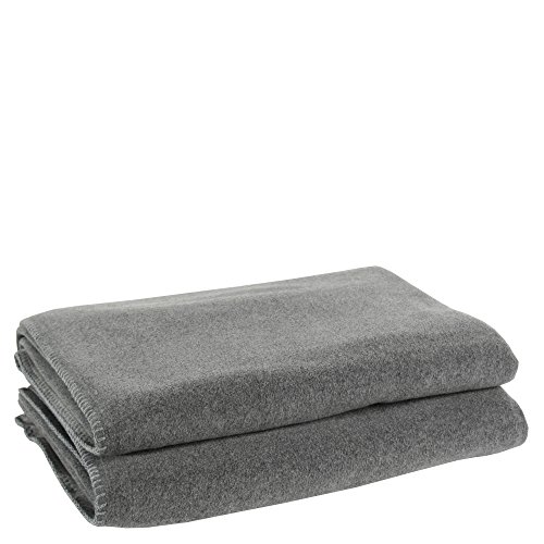 Zoeppritz Since 1828Throw – Plaid Polyester Viscose, 940 Medium Grey Mel., 160x200 cm