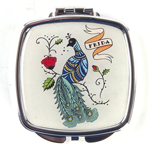Frida Kahlo Peacock Compact Pocket Handbag Mirror