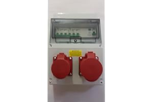 NANO ELECTRIC Marine Hook Up,RCD Wall Mounted Industrial CEE Socket.3 Phase,Distribution Board (16Amp 3 pin & 32Amp 5 pin Socket)