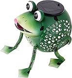 HEITRONIC solar LED lámpara decorativa de rana, colour verde, de plástico de colour/de metal...