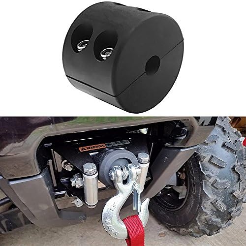 Rubber Winch Cable Hook Stopper for ATV UTV,Black Heavy Duty Line Saver with Allen Wrench