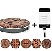 Produktbild LEAPCOVER Holz QI Wireless-Charging Pad mit Android-Empfänger für Samsung Galaxy S7 / S6 / Rand / Plus, Note 5, Nexus und andere Micro-USB-Android-Smartphone-Geräte (Android, Skull)