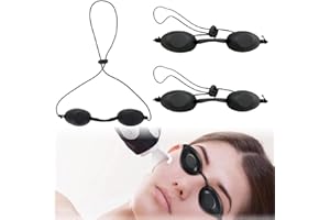 XURJUMI 3 Pièces Lunettes Bronzage, Lunettes De Solarium, Silicone Souple Durable Confortable, Lunettes De Protections Noir Convient À La Clinique De Beauté Ou À La Maison
