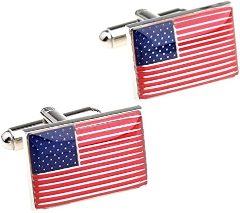 Zachary BrownCollection USA Flag Novelty Cufflinks (In Pouch)