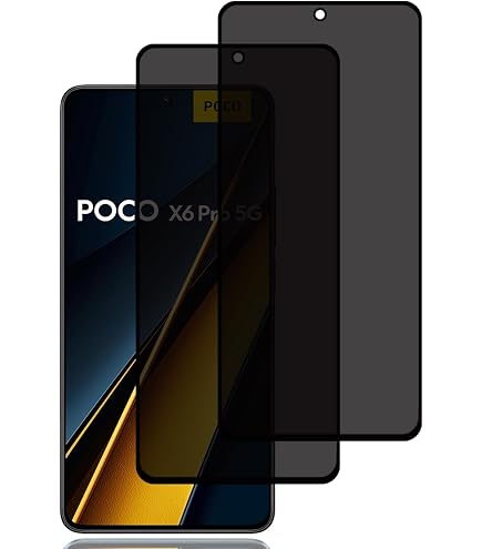 WFTE Vetro Temperato Per Poco X6 (2 Pezzi) – Pellicola 9H Anti Graffio E Anti Impronte, Facile Installazione