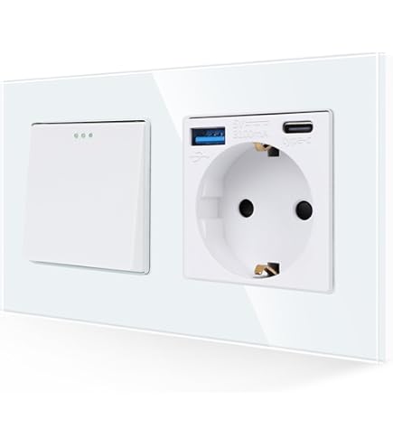 Base De Enchufe Schuko Empotrable Con Marco 80x80mm Serie Lille De Color Blanco