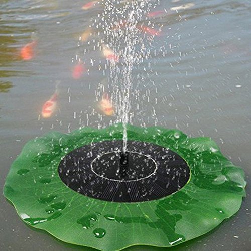Egomall Wasserpumpe Brunnen Blatt Solar Schwimmender Lotus Teich-Garten Dekoration - 3