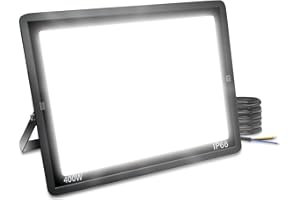 Blivrig 400W Faro LED da esterno Bianco Freddo 6000K, 40000LM Faretto LED Parete, IP66 Impermeabile Fari LED per Casa Cortile Giardino Palestra Garage