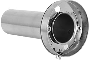 KIMISS Car Silencer Car Exhaust Silencer Car Exhaust Muffler Silencer Stainless Steel Car Adjustable Removable Exhaust Muffler Round Head for Car Muffler Modification (4inch)