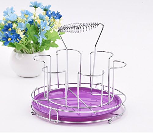 Dish drying rack dish drainer Cup holder cup holder tea set racks cup holder glass holder with drain pan-I diameter22cm(9inch)