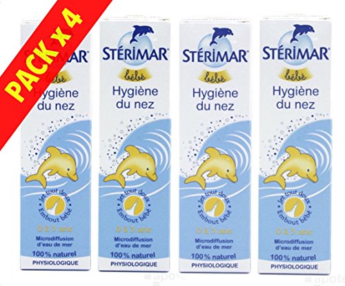 Sterimar - Sterimar Baby Nasal Spray - Tip adapted and Very Soft Jet - Spray 100ml - Pack 4 x 100 ml