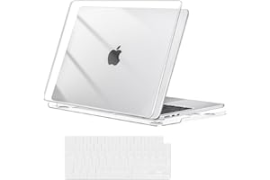 MOSISO Compatible avec MacBook Air 13,6 Pouces Coque M4 M3 M2 A3240 A3113 A2681 Touch ID,pour MacBook Air 13 Pouces Coque Rigide 2025 2024 2023 2022 Release & Housse Clavier,Transparent Clair