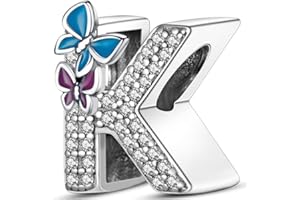 XWN Perles lettres A à Z pour bracelet, argent 925, compatible Pandora et bracelets/colliers européens, pour femmes/filles X237.