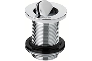 Wirquin 30723428 Bonde de lavabo laiton chromé avec clapet rotatif 75 mm sans trop plein