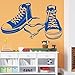 Produktbild Converse Schuhe Wand-Dekor-Wohnzimmer-Vinylaufkleber Easy Peel & Stick Aufkleber
