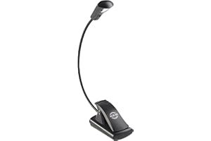 K&M 12241 notfot LED FlexLight svart – fäste med klämma – flexibel svanhals, 800 lux ljusstyrka