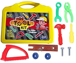 FunBlast Tools Kit Toys for Kids, Pretend Play Set, Carpenter Pretend Toolbox, Construction Tools, Role Play Engineer Workshop Tool Kit for Kids (Multicolor)