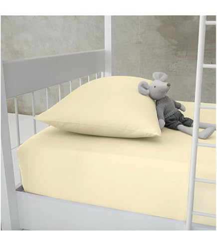 Lenzuola Con Angoli In Percalle 76x190 Cm (confezione Da 2) - Morbide E Antistiro Per Letti A Castello, Colore Argento
