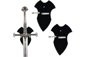 NIYATA 2 Stück Schwert Wandhalterung Acryl Schwarz, Schwerthalter Wand für Katana, Dolch & Axt, transparente Schwert Aufhängung für Wandmontage, Schwertständer Dekoration