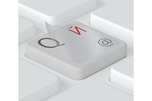 ‎KEYSTICKERS Keystickers® | Russische Aufkleber für PC/Laptop & Notebook Tastaturen 14x14mm, transparent mit mattem Schutzlack, Farbe ROT | русские наклейки на клавиатуру | Russian Keyboard Stickers