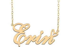 RONKAHSHOW Custom Pendant Name Necklace Customized Personalized with Heart Necklace Best Gift for Women New Year Birthday Mother’s day Christmas wedding Party