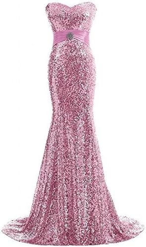Women'S Wedding Party Dress Evening Bridal Bridesmaids Birthday Prom Glitter Sequins Gown V Neck Slim Banquet Fish Tail Sleeveless Bandage Long Dresses . 6 . Us4