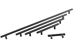 HAUSEN Kitchen Cupboard Cabinet T-Bar Door Handle Black 480mm