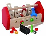 Heros 100028103 – Werkzeugkasten, 30-teilig – 11x22x12cm, inklusive Werkzeug, Schrauben und Bauelementen – Kompatibel mit HEROS Constructor – Buchenholz – Made in Germany - 6