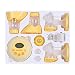 [Updated version] KINYO Double-core Electric Bilateral Breast Milk Pump Anti-backflow with All Accessories LCD Display UK Standard BPA free