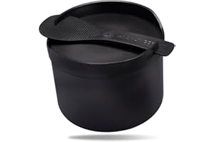 ‎REISHUNGER REISHUNGER Mikrowellen Reiskocher (1,7 l) - schwarz - Für perfekt gegarten Reis in nur 12 Minuten - Spülmaschinengeeignet