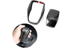 Nosxxus Housse de pommeau de levier de vitesse pour Totoya RAV4 2019-2023, garniture de protection intérieure en fibre de carbone pour Toyota Highlander 2020-2023 - Fibre de carbone